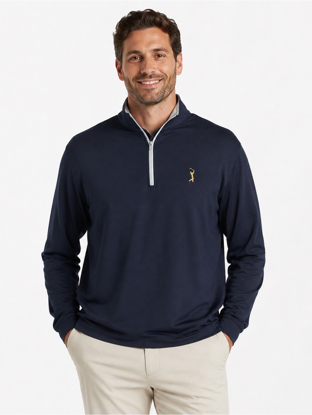 Peter Millar THE PLAYERS TPC Sawgrass XL Navy Perth 1/4 Zip Golf Pullover Resort